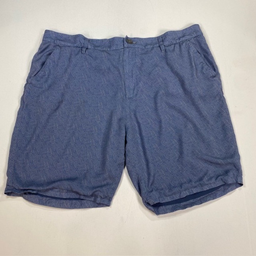 Paige Mens Malibu Sky Blue Geometric Rayon Shorts M684J45-5712 Size 40‎